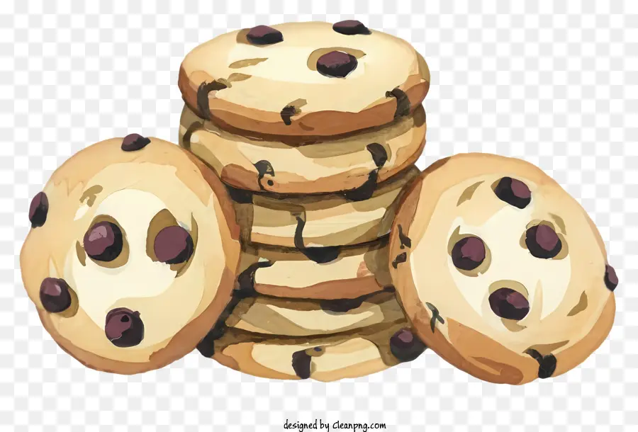 Galletas Con Chispas De Chocolate，Mordida PNG