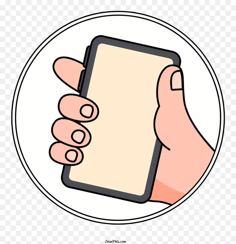 Smartphone，De La Mano PNG