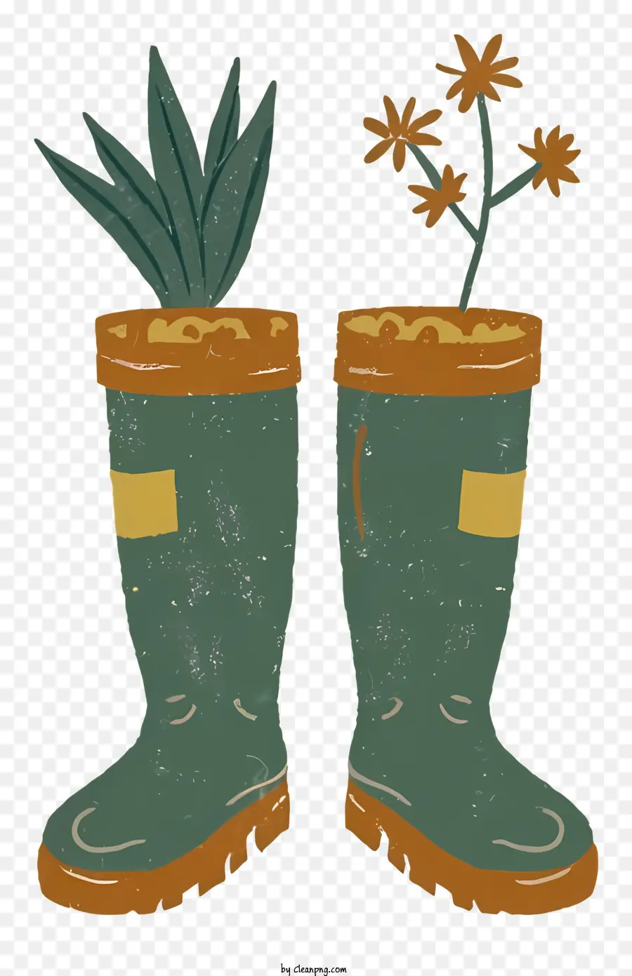 Botas De Goma Verdes，Jardineras Para Botas PNG