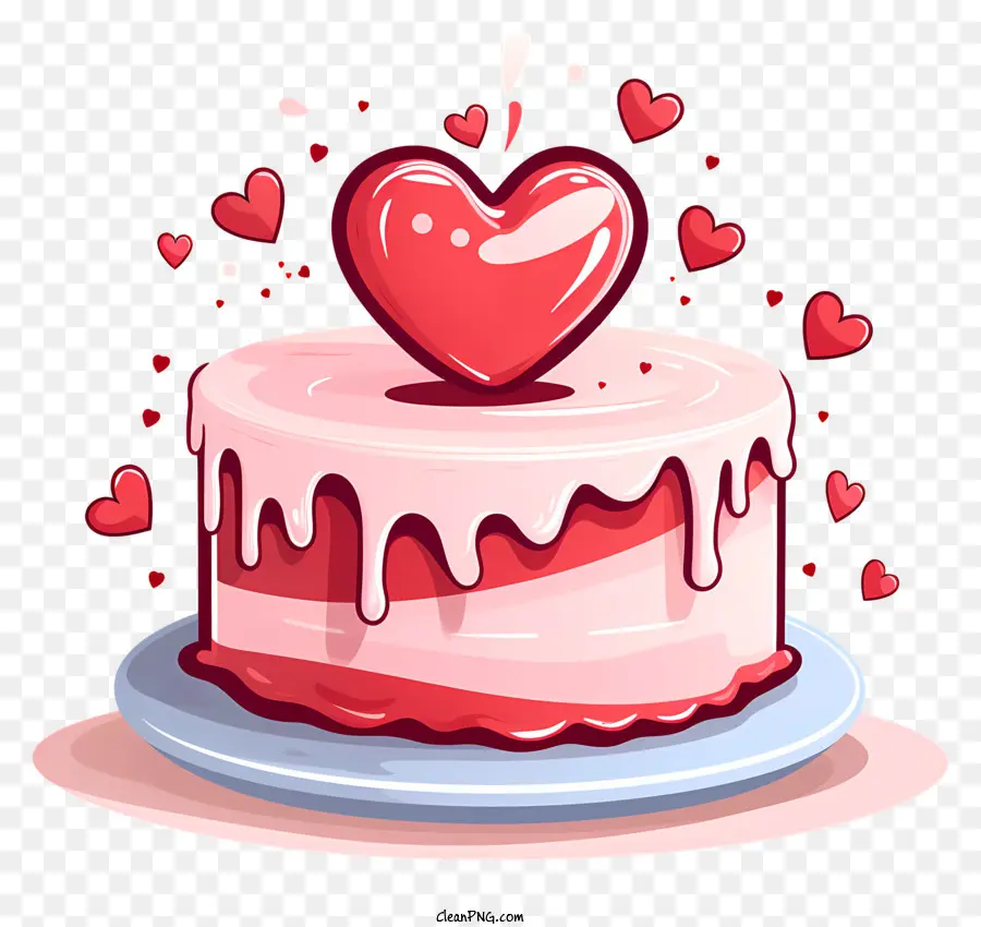 Pastel En Forma De Corazón，La Vela De La Torta PNG