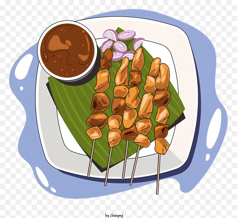 La Comida Asiática，Brochetas De Carne PNG