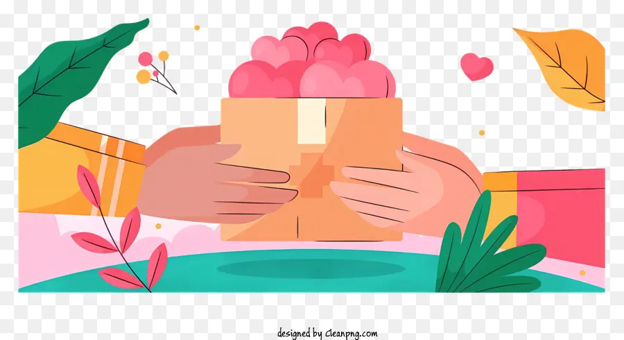 Caja De Regalo，Corazones PNG