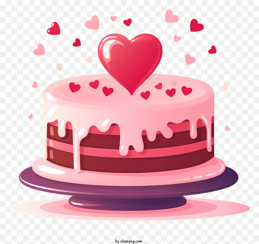 Pastel，Pastel De Corazón Rojo PNG