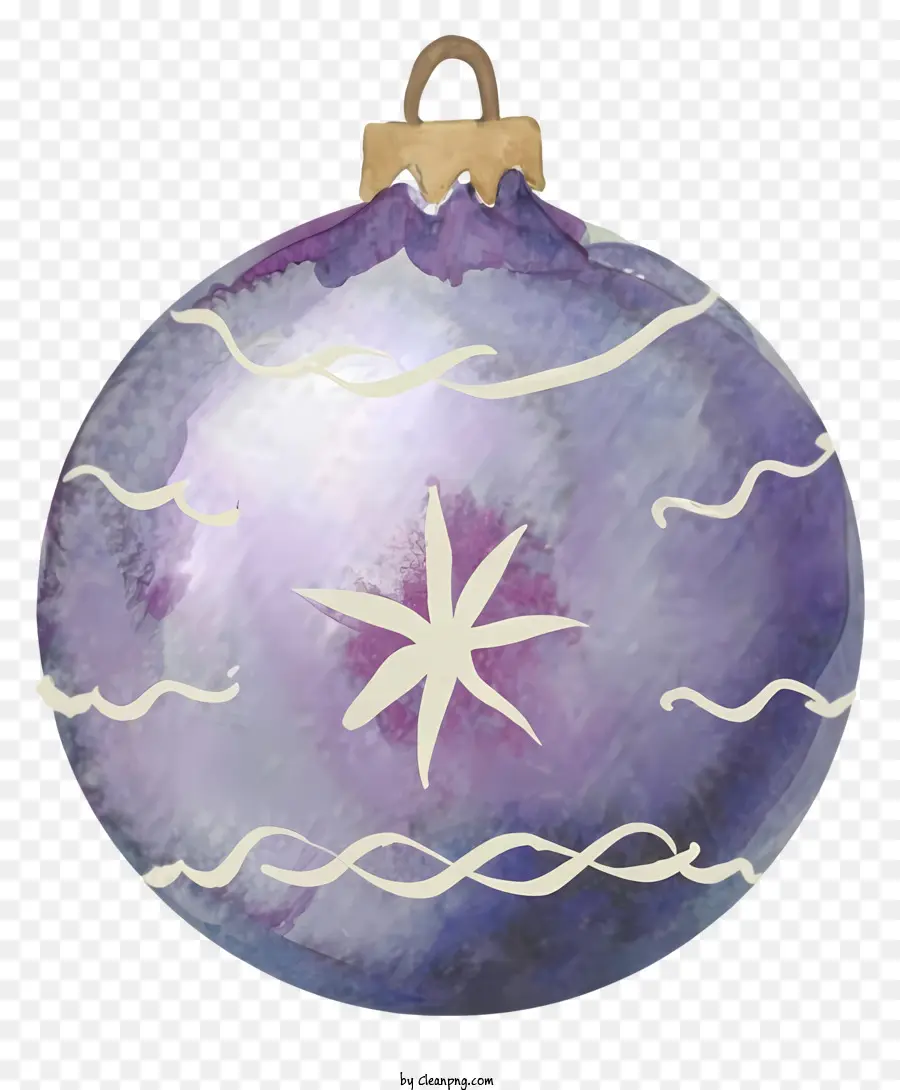 Adorno De Navidad，Morado Y Blanco PNG