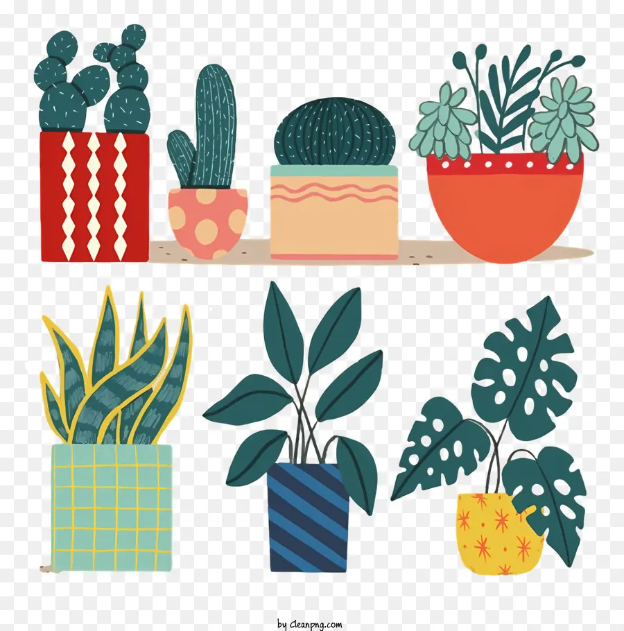 Plantas En Macetas，Interior PNG