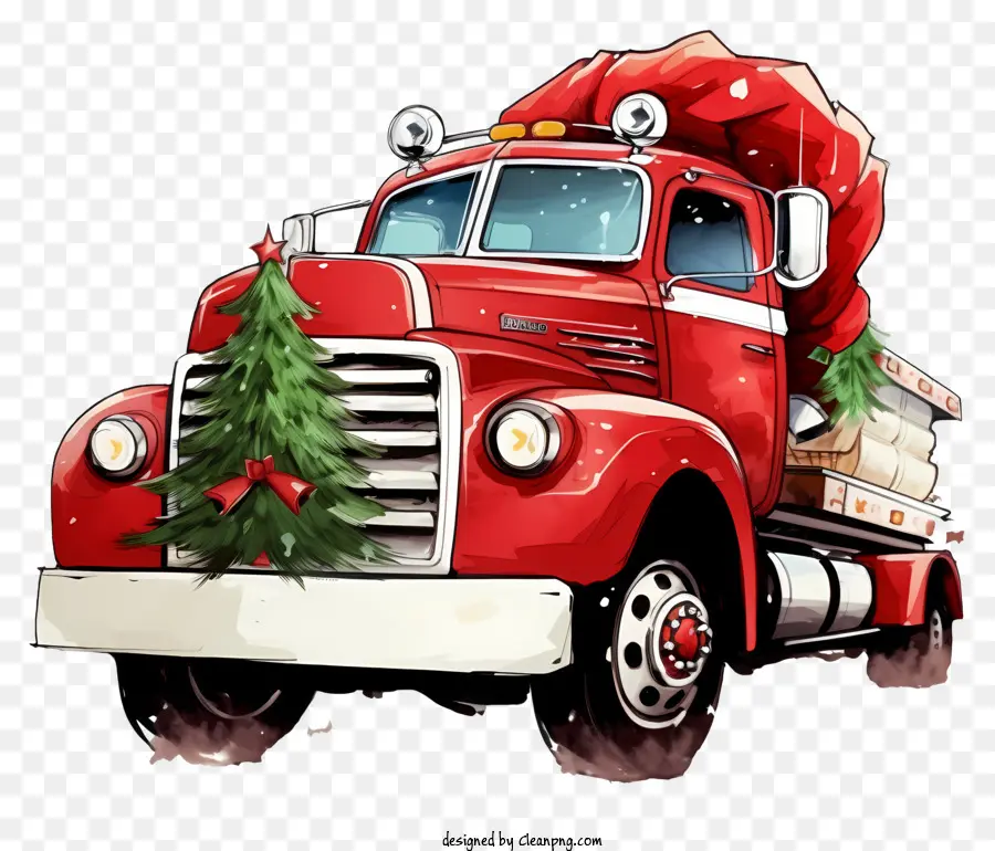 La Navidad Camión，Decoraciones De Feliz Navidad PNG