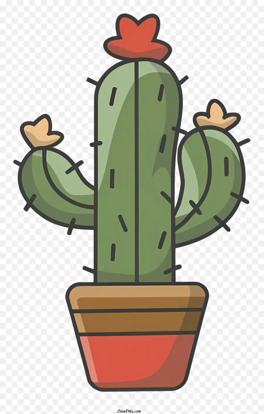 Dibujos Animados De Cactus，Macetas De Cactus PNG
