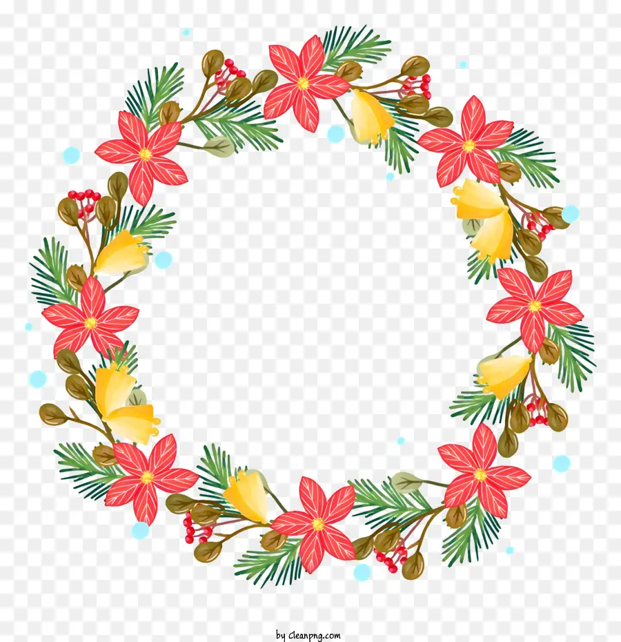 Corona De Navidad，Flor De Pascua PNG