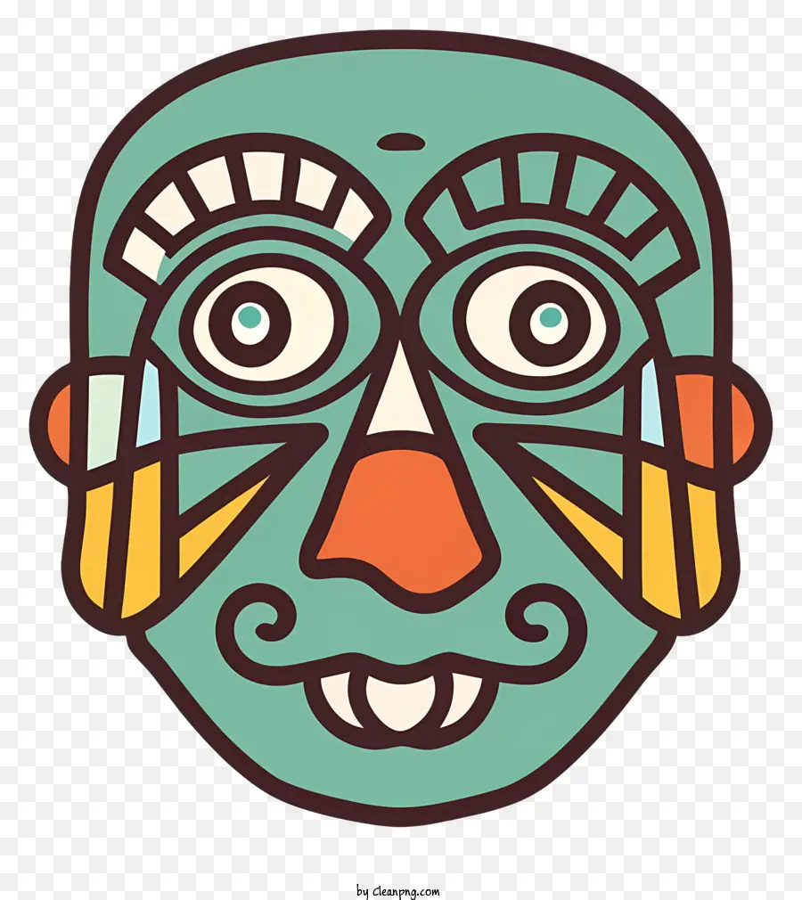 Mascarilla De Plumas，Diseño De Máscara De Cara Angular PNG