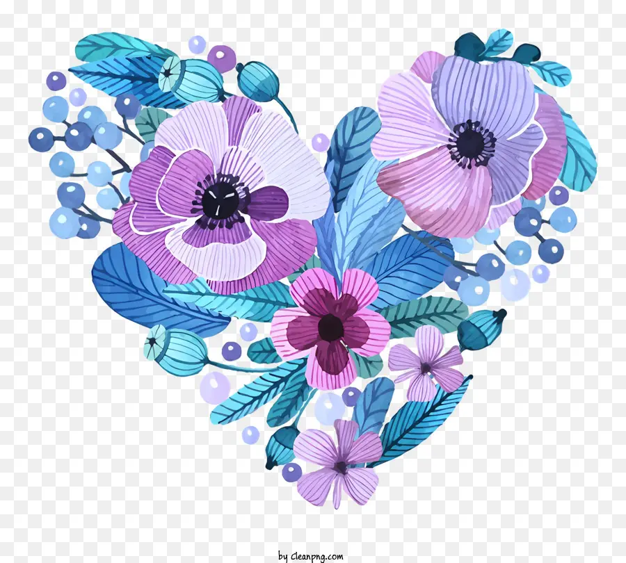 Arreglo De La Flor Del Corazón，Flower Art PNG