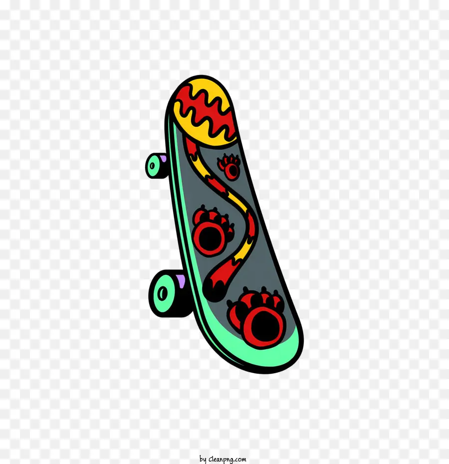 Monopatín，Patineta Colorida PNG