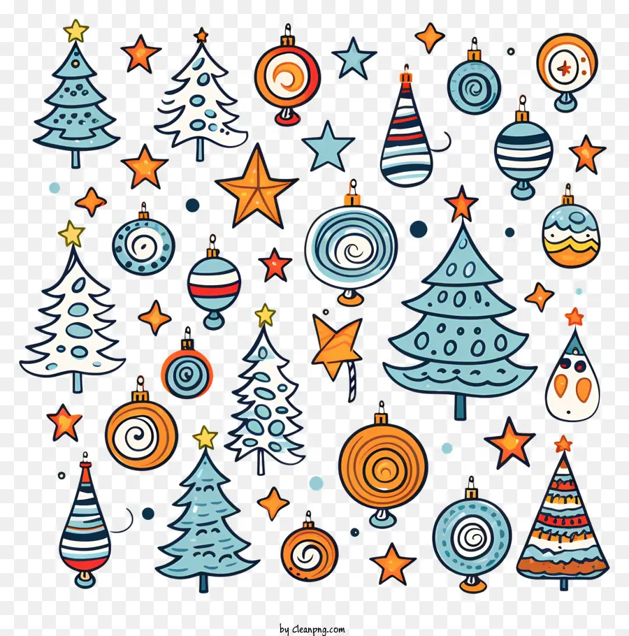 Ornamentos De Navidad，Estrellas PNG