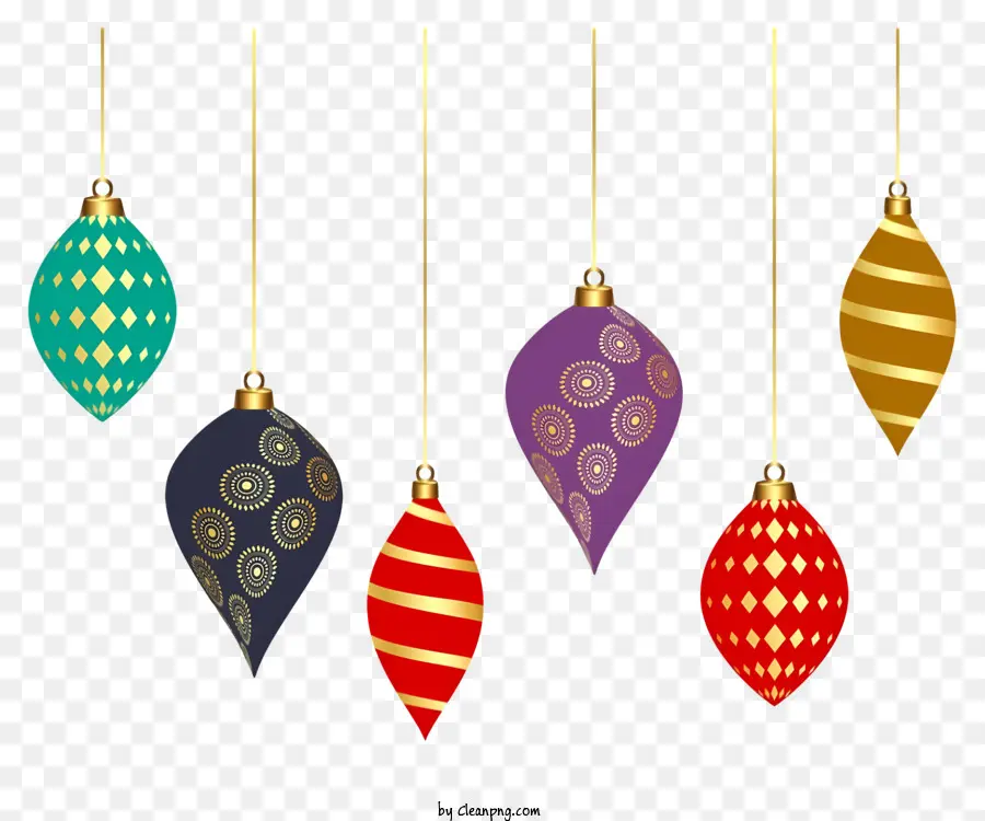 Adornos Coloridos，Adornos Navideños PNG