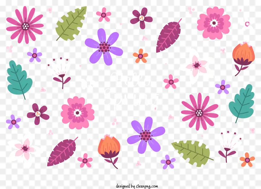 Las Flores De La Primavera，Arreglo Colorido PNG