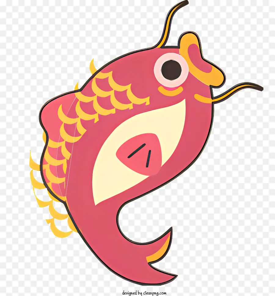 Dibujos Animados De Pescado，Pez Rojo Y De Oro PNG