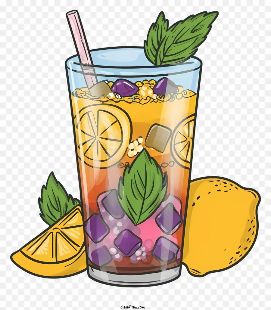 Limonada，Bebida Colorida PNG