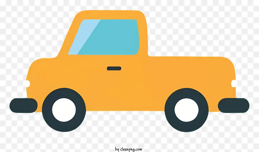 Orange Coche，Llantas Negras PNG