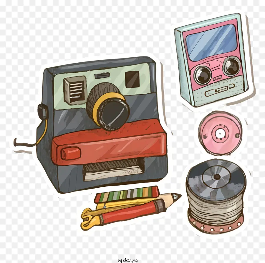 Cámara，Cámaras Y Gadgets Antiguos PNG