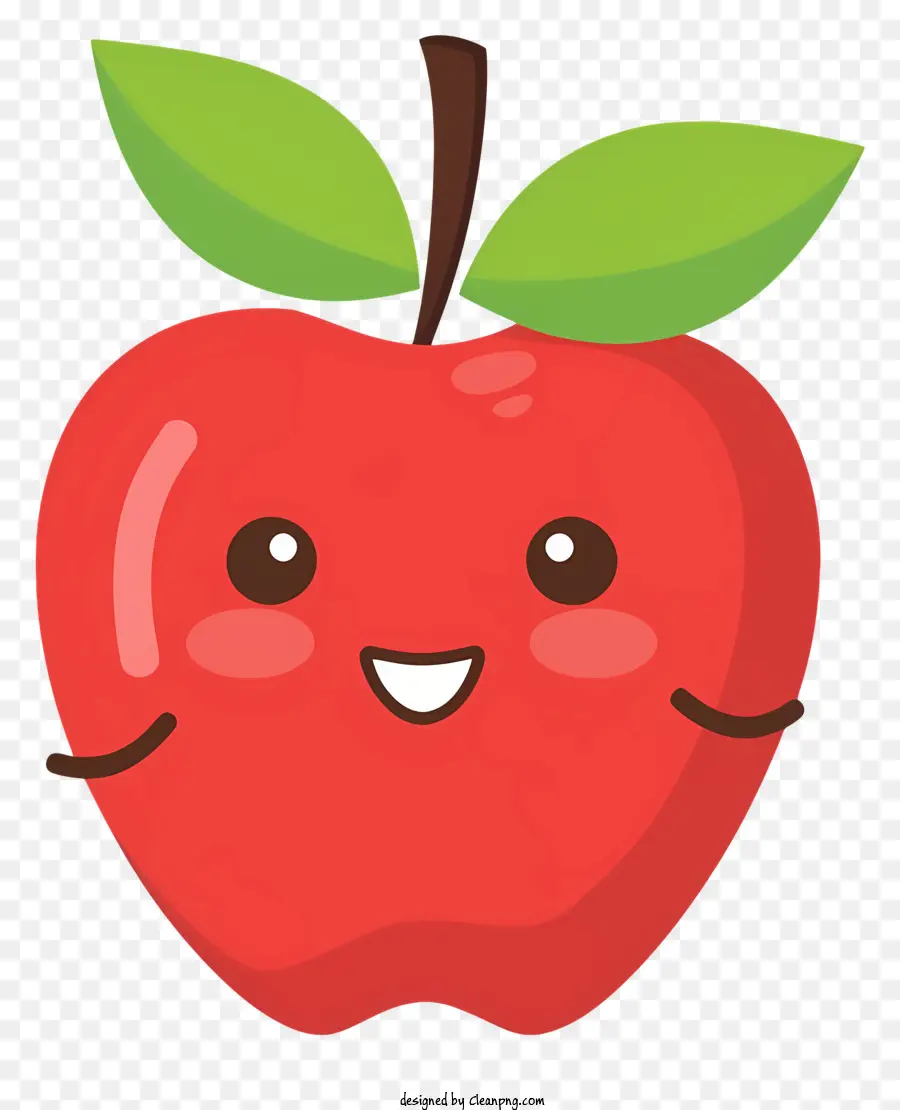 Manzana Roja，Cara Sonriente PNG