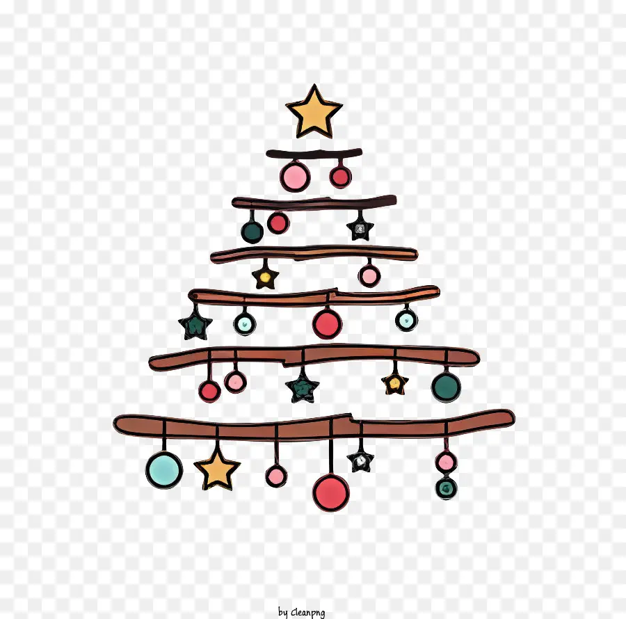 árbol De Navidad，Adornos PNG