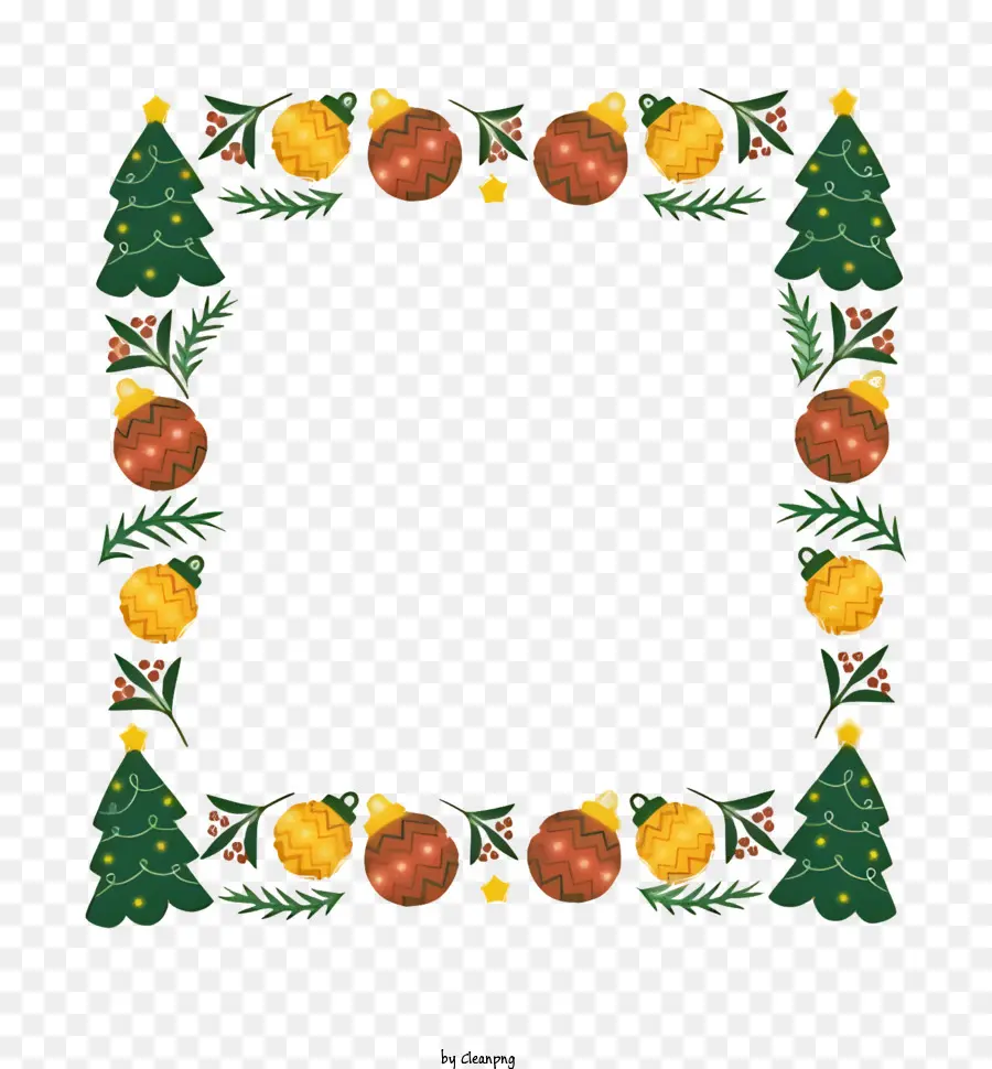 Decoración Navideña，Marco De Navidad PNG