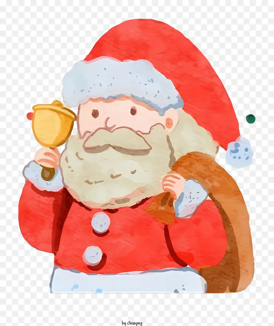 Ilustración Acuarela，Santa Claus PNG