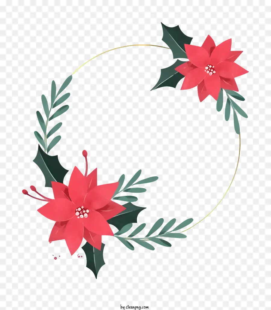 Corona，Poinsettias Rojas PNG