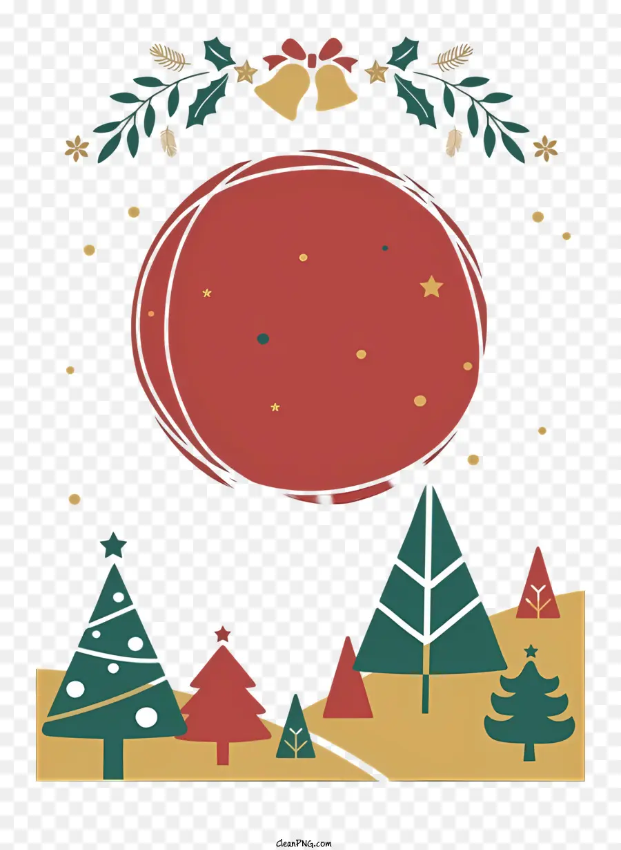 Luna Roja，Los árboles De Navidad PNG