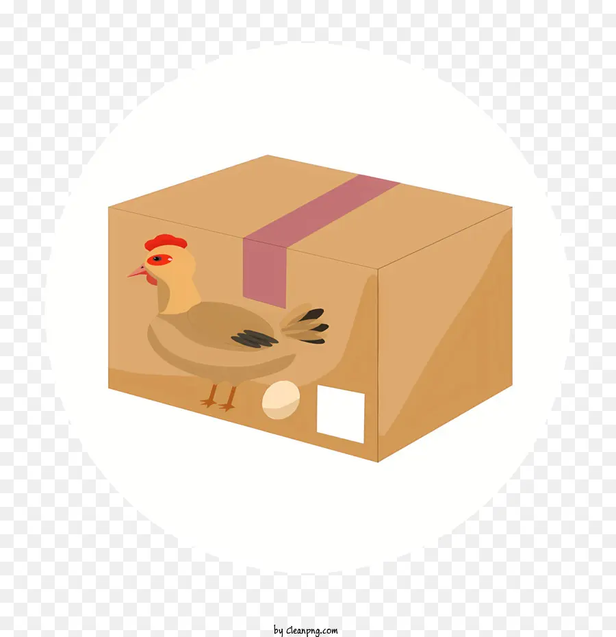 Pollo，Caja De Cartón PNG