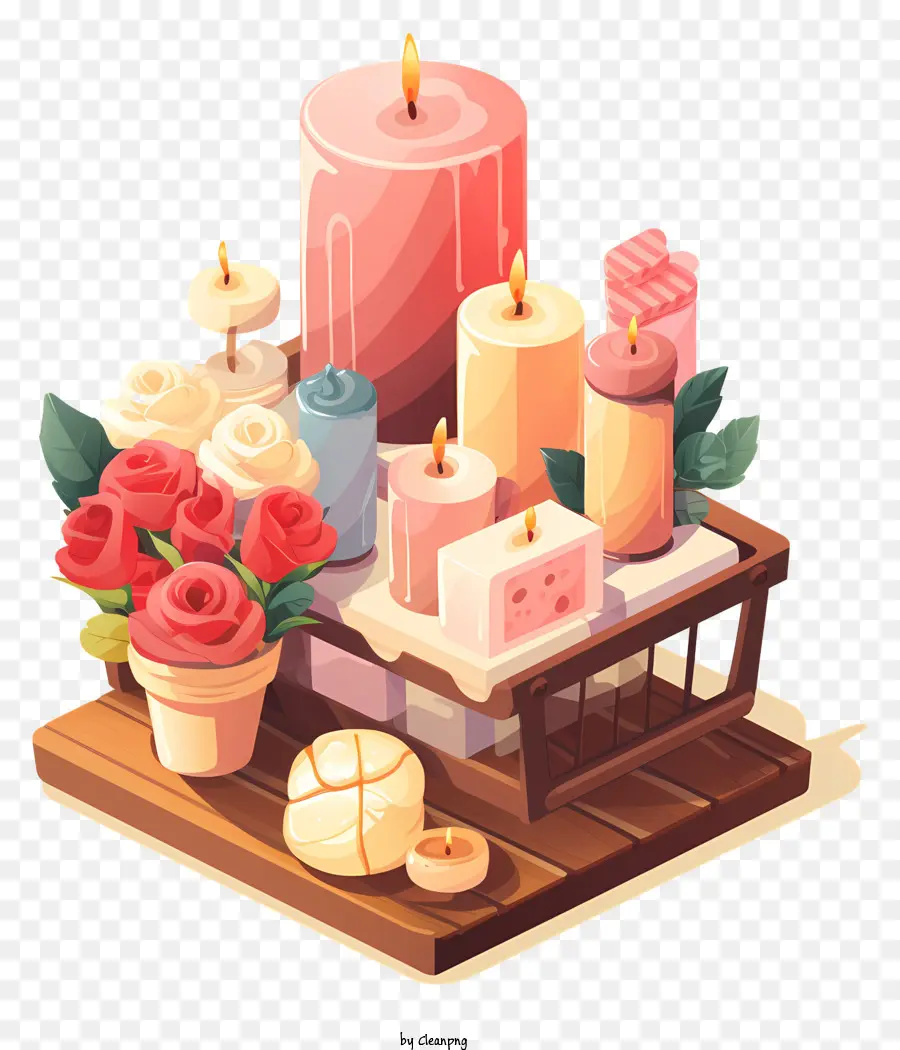 Visualización De Velas，Las Rosas PNG