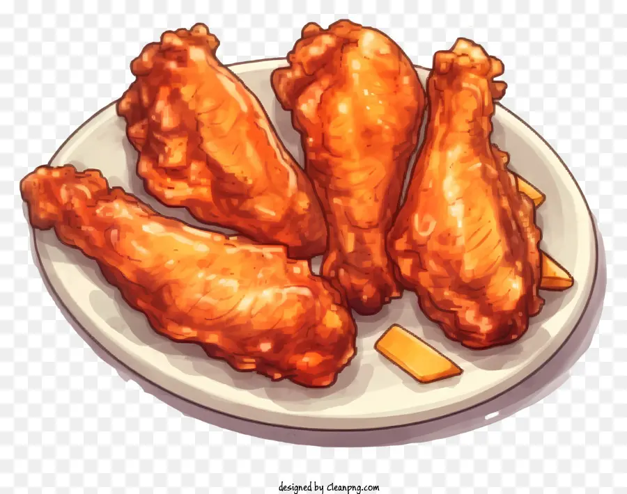 Alitas De Pollo Fritas，Alas Calientes Y Crujientes PNG