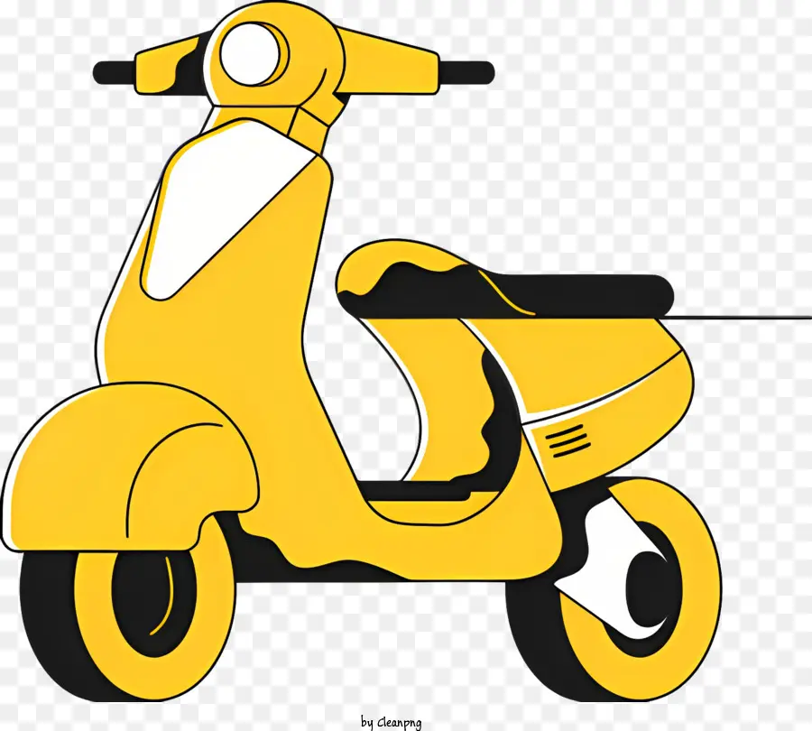 Scooter Amarillo，Scooter De Un Solo Asiento PNG