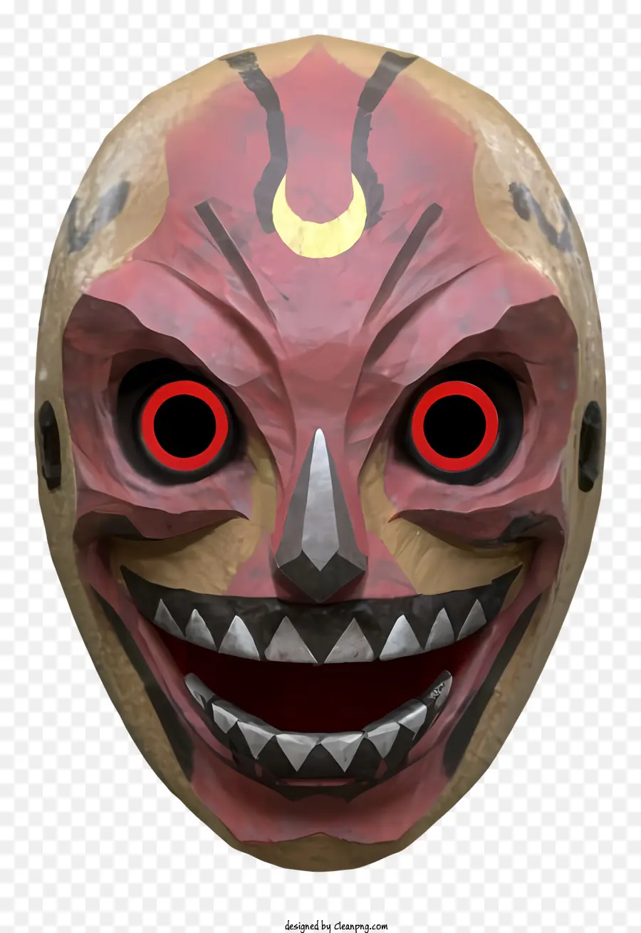 Máscara De Demonio，Los Ojos Rojos PNG