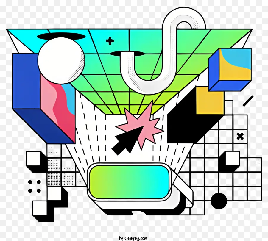 Diseño Colorido，Formas Abstractas PNG