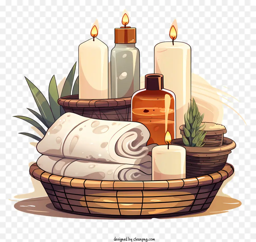 Suministros De Terapia De Masaje，Wicker Basket PNG