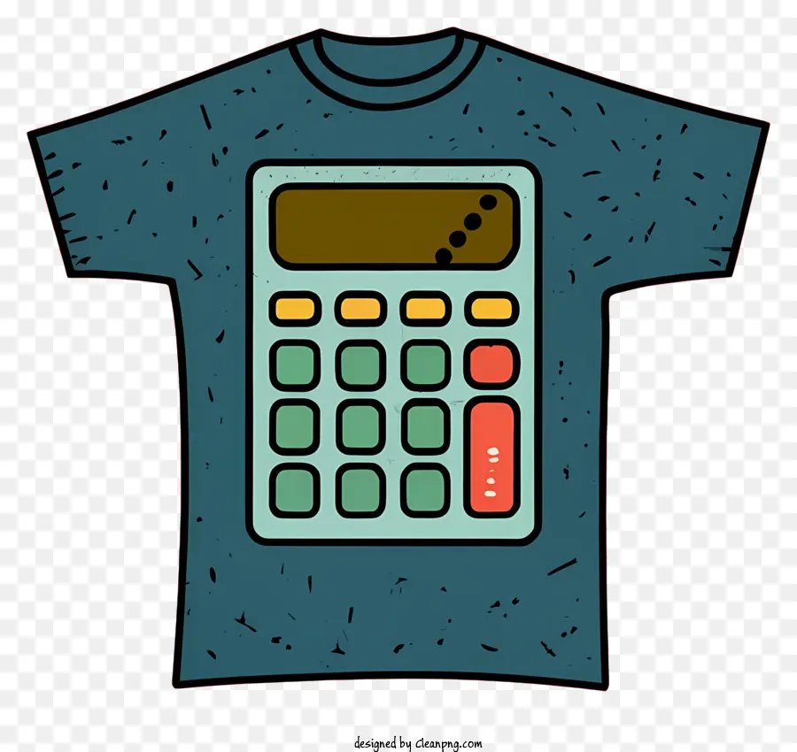 Camiseta De Estampado De Calculadora，Camiseta De Calculadora Azul PNG