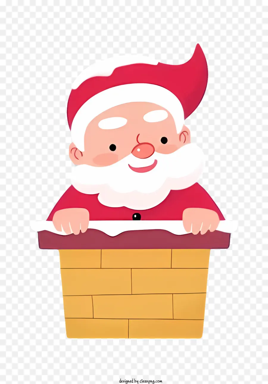 Papá Noel De Dibujos Animados，Papá Noel En La Chimenea PNG