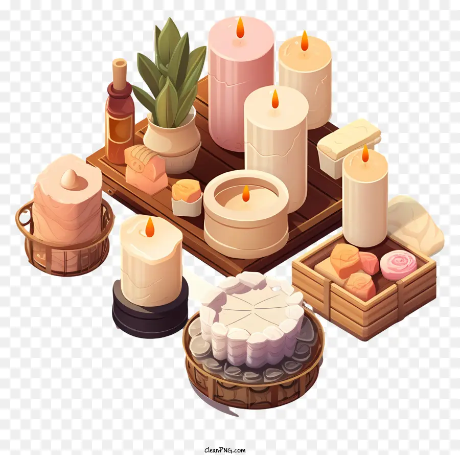 Exhibición De La Tienda，Velas Y Jabón PNG