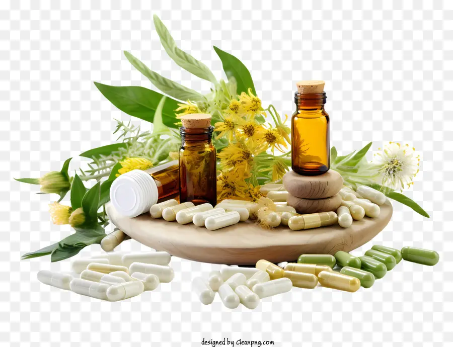 Medicamentos A Base De Hierbas，Curación Natural PNG