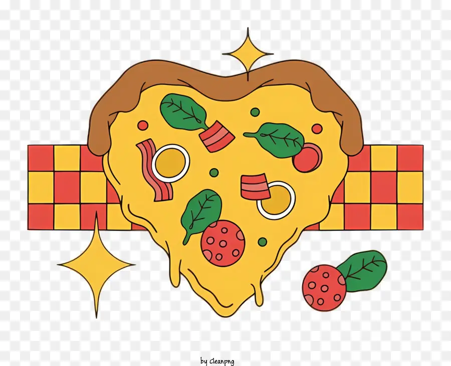 Pizza En Forma De Corazon，Pizza En Forma De Corazón PNG