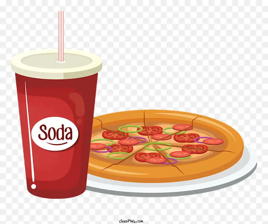 Pizza，Soda PNG