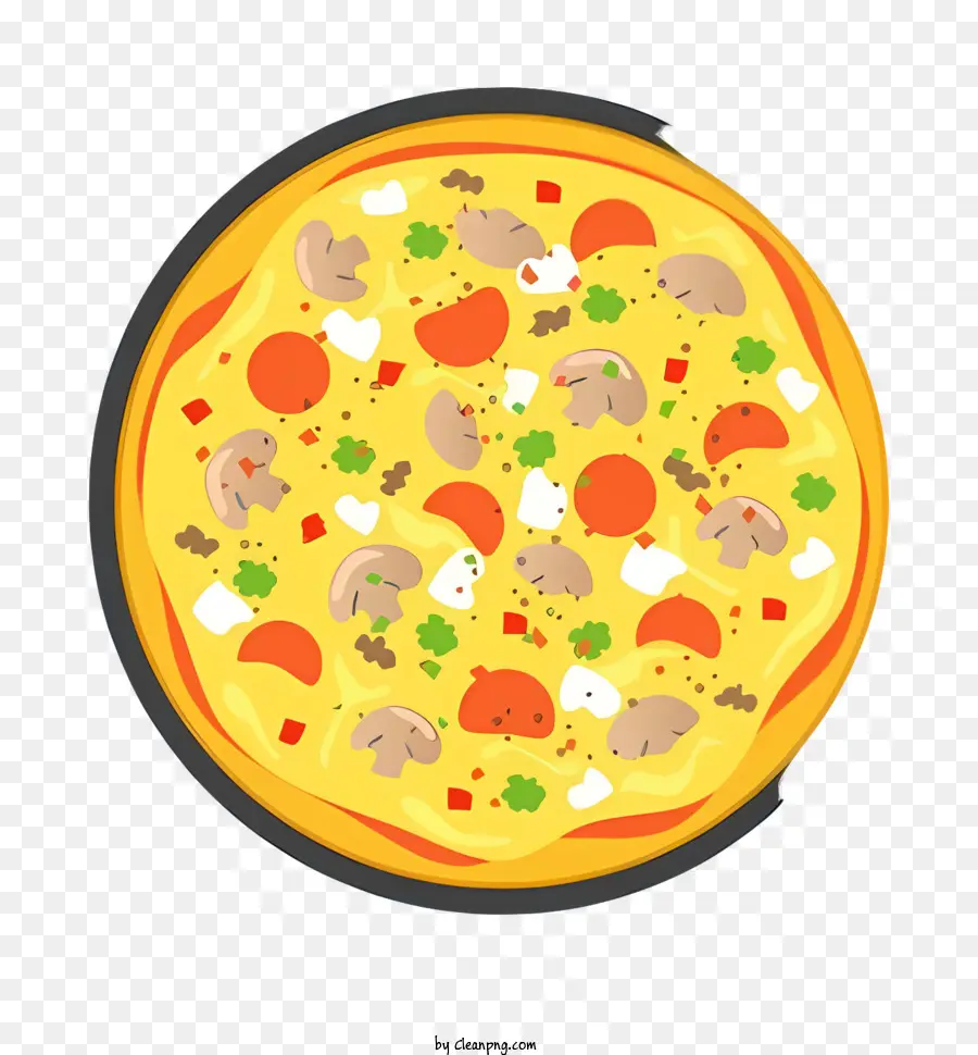 Ingredientes De Pizza，Pizza De Champiñones PNG