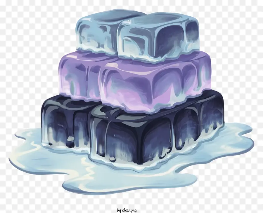 Pastel De Hielo，Cubitos De Hielo PNG