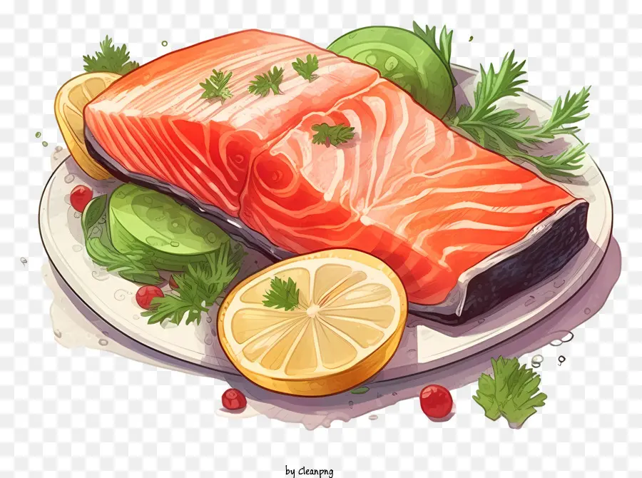 Salmón，Placa PNG