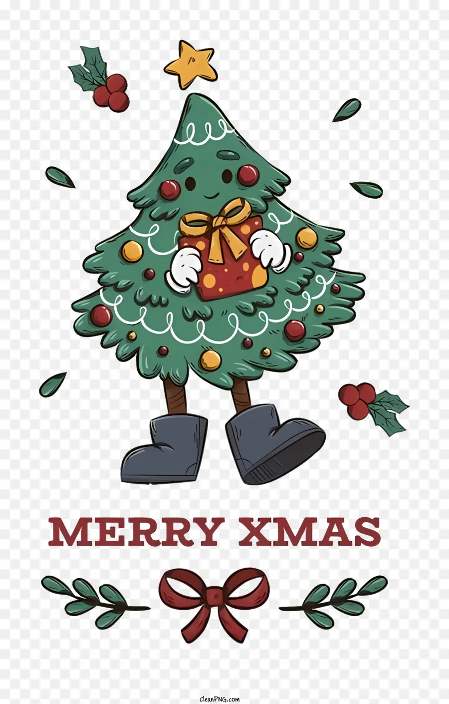 Personaje De Dibujos Animados，árbol De Navidad PNG