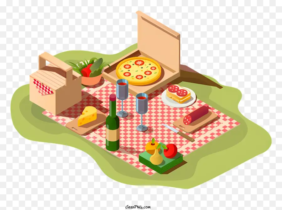 Picnic，Mantel A Cuadros PNG