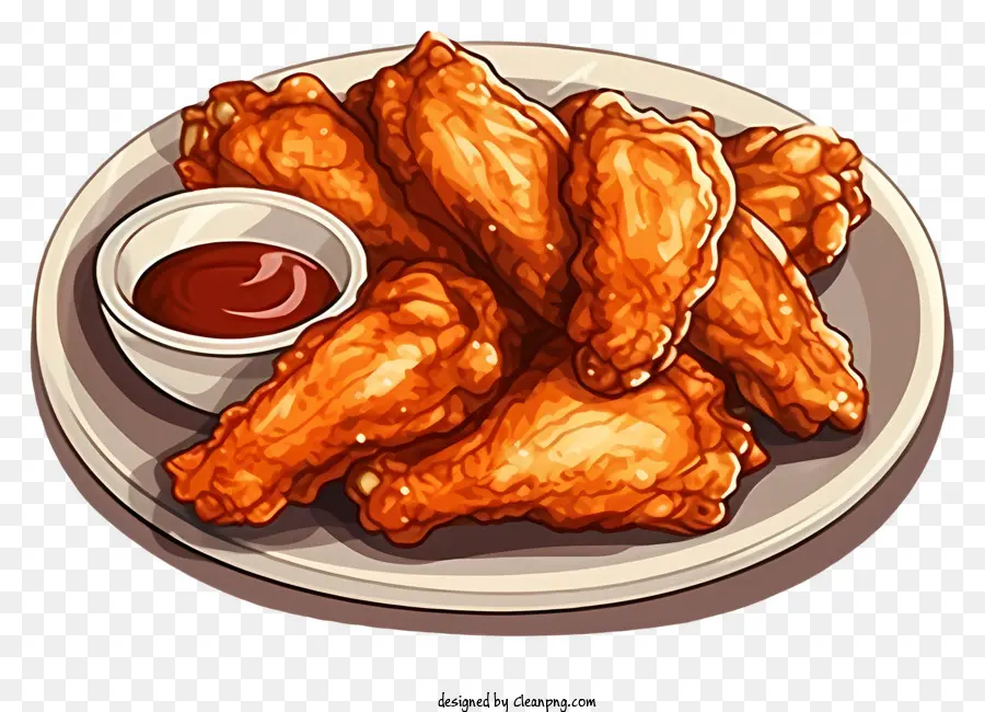 Alitas De Pollo Fritas，Pollo Frito PNG