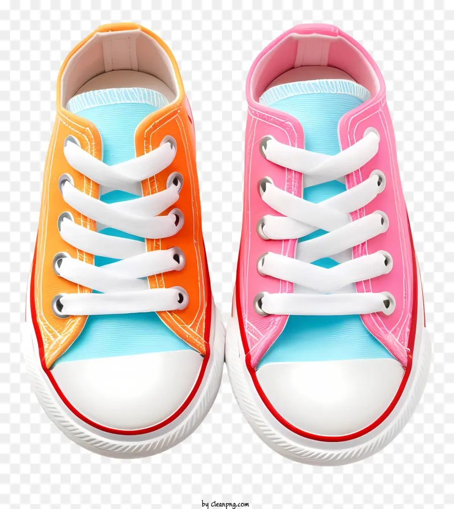 Zapatos De Niños，Cordones Coloridos PNG