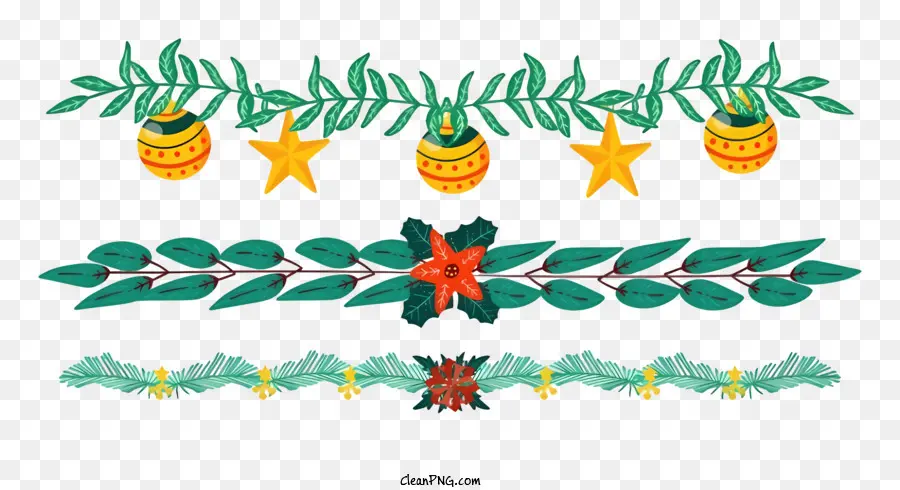 Decoración De La Navidad，Hojas Verdes PNG