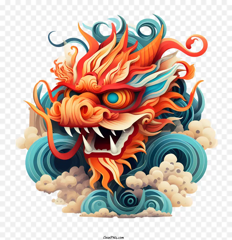 Dragón Chino，La Mitología China PNG